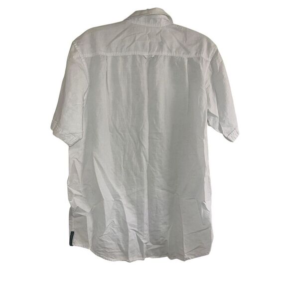 ✨Sean John Men's White Short Sleeve Solid Linen Sz XL Shirt✨ - Picture 4 of 10